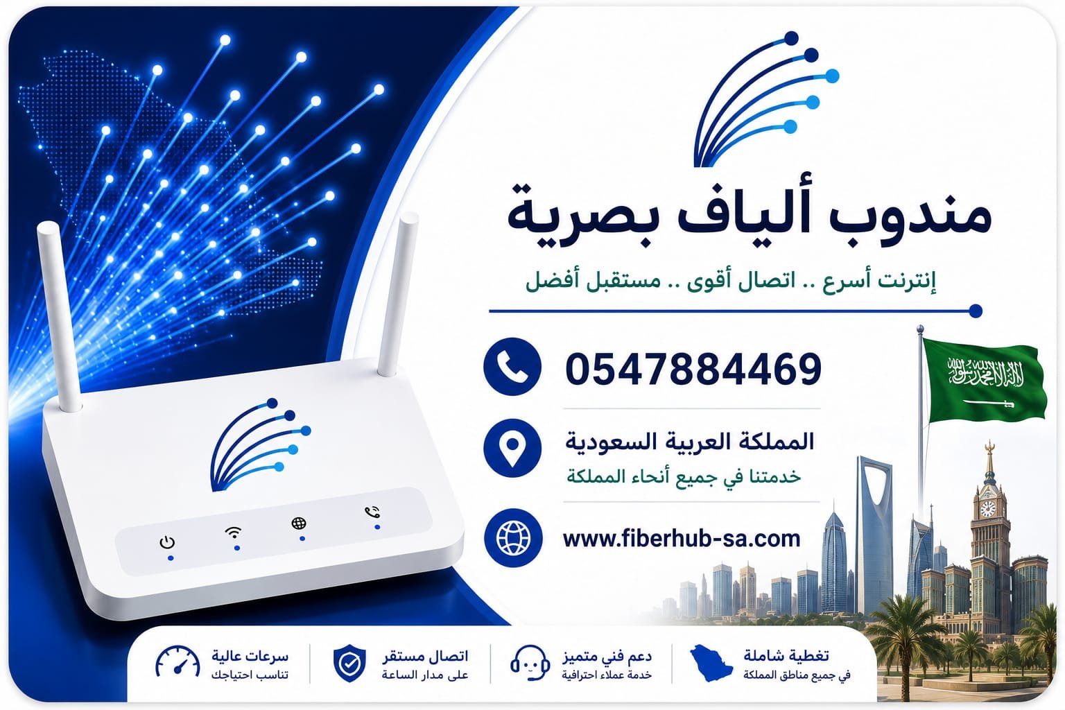 خدمات الألياف البصرية في المدينة المنورة